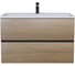 Тумба с раковиной для ванной uperwood Barsa_80 см, раковина белая, подвесная тумба черная/дуб сонома 293020543 10