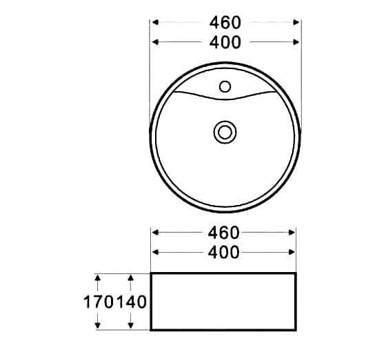 Накладная раковина Azario 465x465x160 мм AZ-3018 SP 00077336