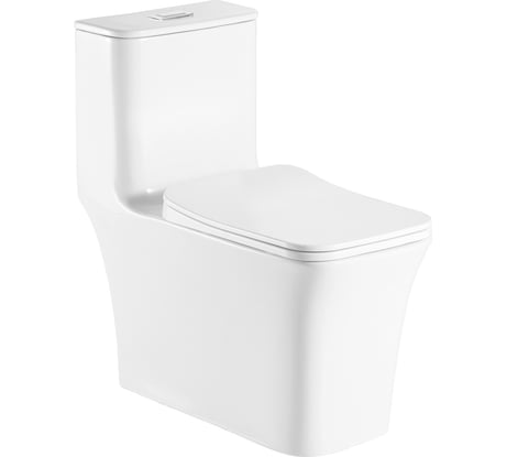 Напольный безободковый унитаз-моноблок с сиденьем микролифт Azario GRESSA 705x370x760 мм AZ-1111 00080315