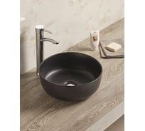 Керамическая накладная раковина Art&Max чёрный матовый, 358x358x137 мм AM-102-MB