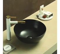 Керамическая накладная раковина Art&Max чёрный матовый, 358x358x155 мм AM-107-MB
