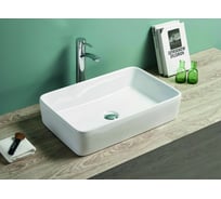 Керамическая накладная раковина Art&Max белая, 585x370x125 мм AM-7655-X