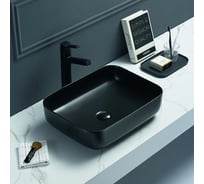 Керамическая накладная раковина Art&Max чёрный матовый, 500x390x130 мм AM-78109-MB