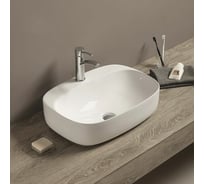 Керамическая накладная раковина Art&Max белая, 585x420x150 мм AM-78374