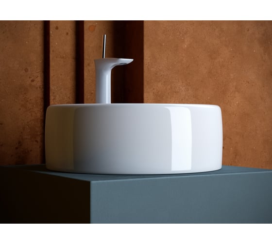 Умывальник Ceramicanova Element чаша накладная, круглый, 400х400х150 мм CN5027