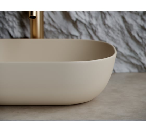 Умывальник Ceramicanova Element чаша накладная, прямоугольный, капучино матовый, 455х325х135 мм CN6009MC