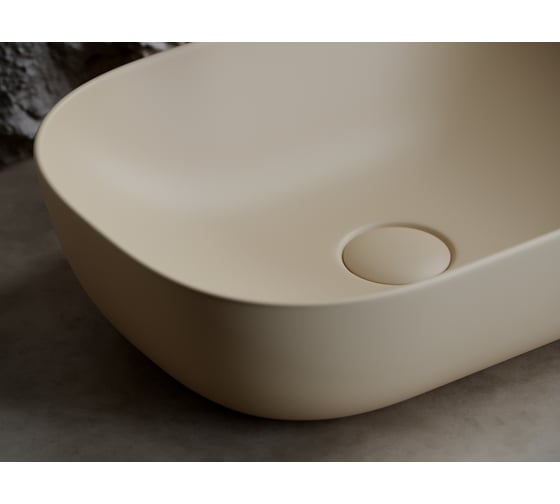 Умывальник Ceramicanova Element чаша накладная, прямоугольный, капучино матовый, 455х325х135 мм CN6009MC