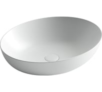 Умывальник Ceramicanova Element чаша накладная, овальный, белый матовый, 520х395х130 мм CN6017MW