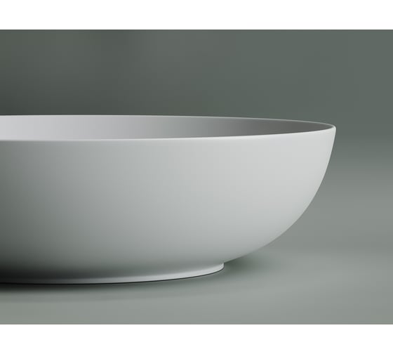 Умывальник Ceramicanova Element чаша накладная, овальный, белый матовый, 520х395х130 мм CN6017MW