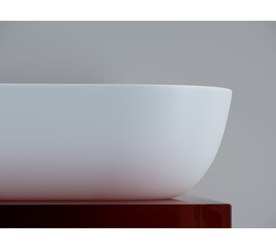 Умывальник Ceramicanova Element чаша накладная, прямоугольный, белый матовый, 455х325х135 мм CN6009MW