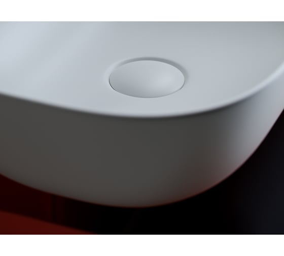 Умывальник Ceramicanova Element чаша накладная, прямоугольный, белый матовый, 455х325х135 мм CN6009MW