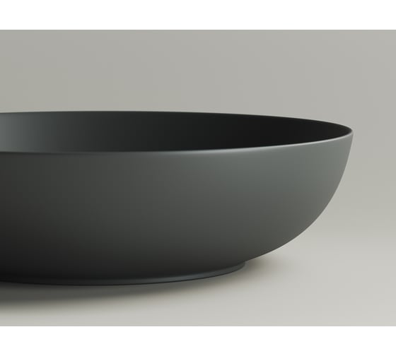 Умывальник Ceramicanova Element чаша накладная, овальный, темный антрацит матовый, 520х395х130 мм CN6017MDH