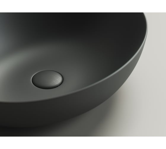Умывальник Ceramicanova Element чаша накладная, овальный, темный антрацит матовый, 520х395х130 мм CN6017MDH