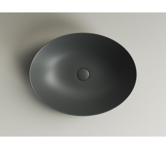 Умывальник Ceramicanova Element чаша накладная, овальный, темный антрацит матовый, 520х395х130 мм CN6017MDH