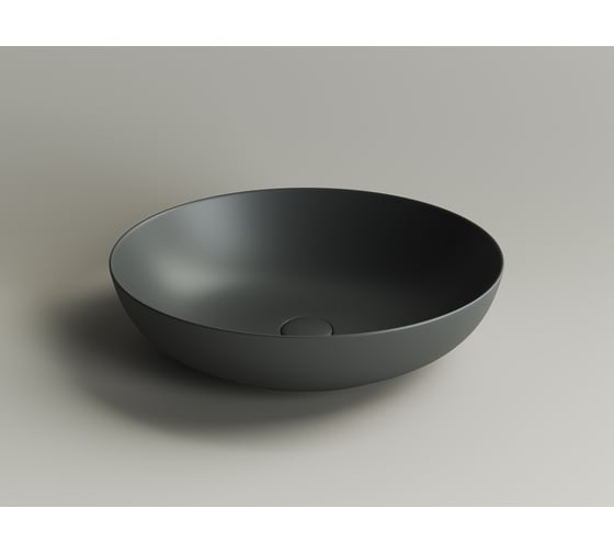Умывальник Ceramicanova Element чаша накладная, овальный, темный антрацит матовый, 520х395х130 мм CN6017MDH