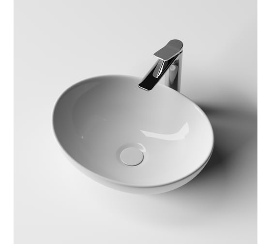 Умывальник Ceramicanova Element чаша накладная, овальный, 405х330х140 мм CN6016