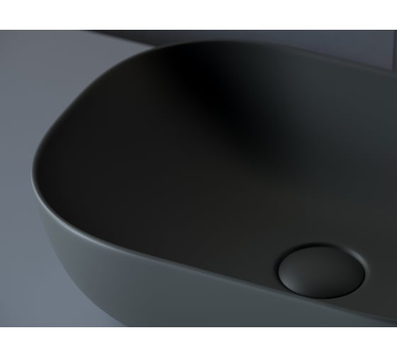 Умывальник Ceramicanova Element чаша накладная, прямоугольный, темный антрацит матовый, 455х325х135 мм CN6009MDH