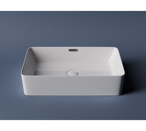 Умывальник Ceramicanova Element чаша накладная, прямоугольный, со сливом, с переливом, 600х380х140 мм CN5025