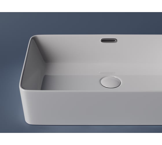 Умывальник Ceramicanova Element чаша накладная, прямоугольный, со сливом, с переливом, 600х380х140 мм CN5025