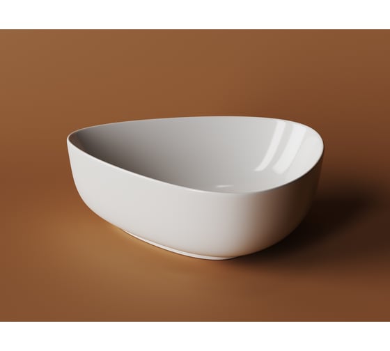 Умывальник Ceramicanova Element чаша накладная, асиметричной формы, 455х320х155 мм CN5026