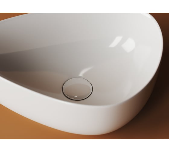 Умывальник Ceramicanova Element чаша накладная, асиметричной формы, 455х320х155 мм CN5026