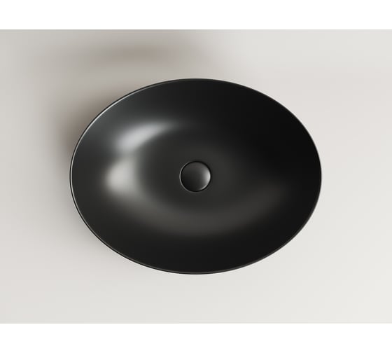 Умывальник Ceramicanova Element чаша накладная, овальный, чёрный матовый, 520х395х130 мм CN6017MB