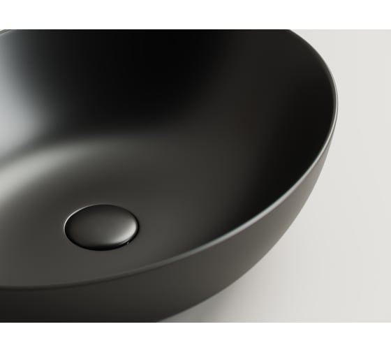 Умывальник Ceramicanova Element чаша накладная, овальный, чёрный матовый, 520х395х130 мм CN6017MB