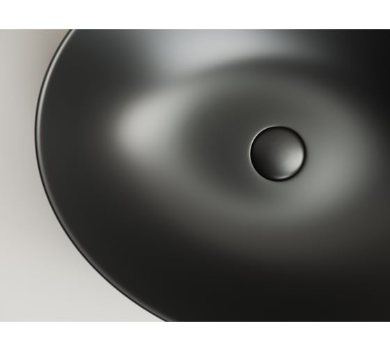 Умывальник Ceramicanova Element чаша накладная, овальный, чёрный матовый, 520х395х130 мм CN6017MB