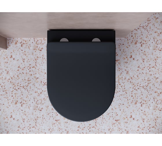 Подвесной унитаз Ceramicanova Balearica Rimless чёрный матовый CN6000MB