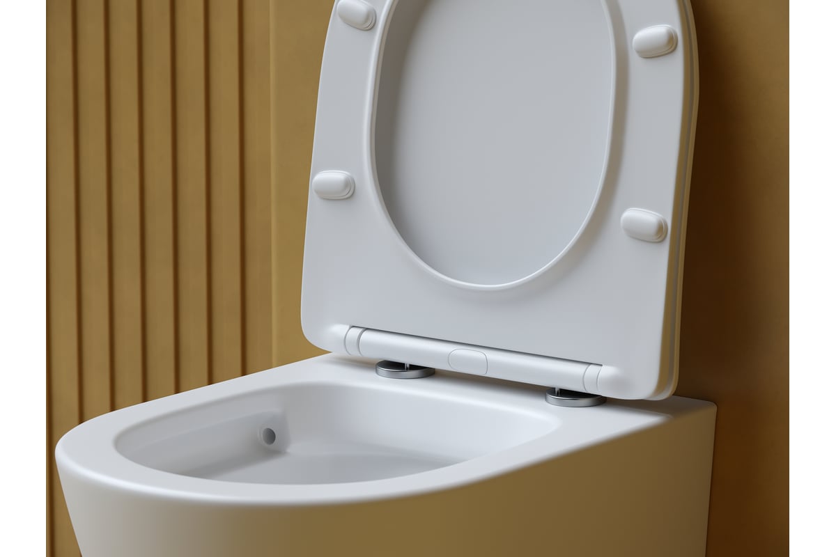 Подвесной унитаз Ceramicanova Balearica Rimless белый матовый CN6000MW ...