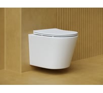 Подвесной унитаз Ceramicanova Balearica Rimless белый матовый CN6000MW