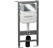 Система инсталляции для унитазов Ceramicanova Envision с кнопкой смыва Round, хром, с креплениями CN1001CH