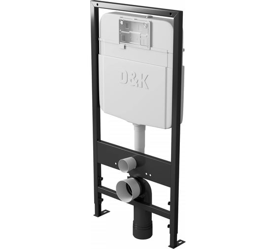 Комплект D&K подвесной безободковый унитаз DK Quadro 530х360х365 мм, сиденье микролифт, белый DS1511601 1