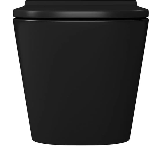 Подвесной безободковый унитаз D&K DK Berlin 490х340х350 мм, сиденье микролифт, черный DT1436025
