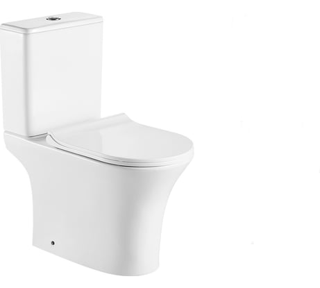 Безободковый унитаз-компакт с сиденьем дюроплас Alcora Adele LT-2182A-RUF