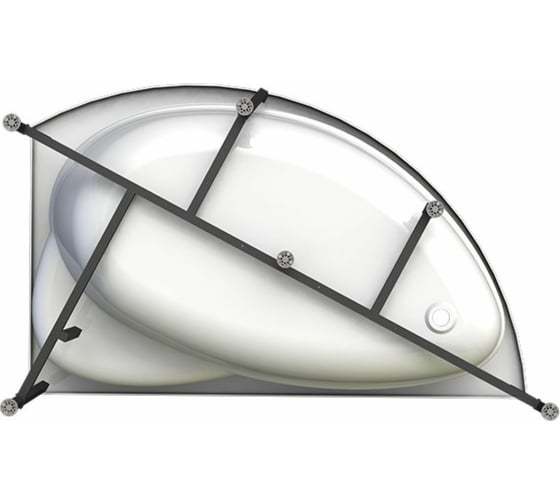 Акриловая ванна Радомир Модерна 160x100 (правосторонняя), фронтальная панель, каркас 2-78-0-2-1-214