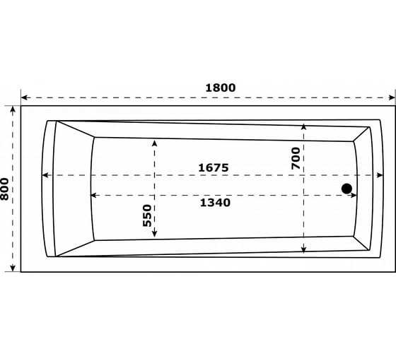 Ванна Azario Бали 180x80 см БАВ0005 00078656