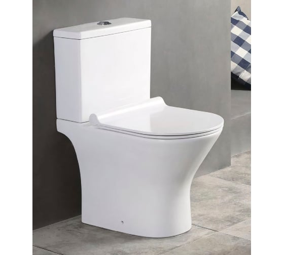 Напольный унитаз с сиденьем микролифт Azario Verde AZ-2224 615х360х745 мм 00079593