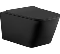 Унитаз с сидением Aquanet TAVR-W BW Rimless Soft Close -SLIMSEAT подвесной, чёрный матовый 00287011