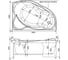 Ванна Aquanet JAMAICA 160x100 R на каркасе + панель 00310242 2