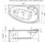 Ванна Aquanet JERSEY 170x90 R на каркасе + панель 00310244 5