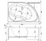 Ванна Aquanet GRACIOSA 150x90 R на каркасе + слив перелив 00175948 9