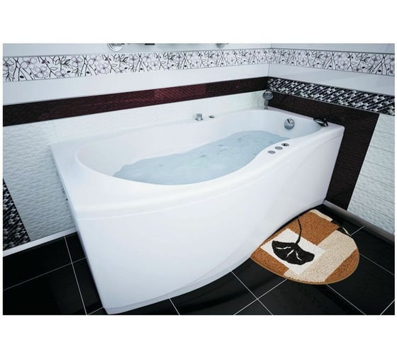 Ванна Aquanet BORNEO L 170x75x90 на каркасе + слив перелив 00164616