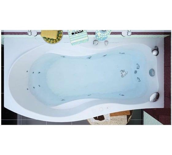 Ванна Aquanet BORNEO L 170x75x90 на каркасе + слив перелив 00164616