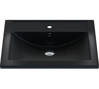 Кварцевая раковина для ванной uperwood Foster Quartz_60 см, черная матовая, уголь 291030053