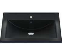 Кварцевая раковина для ванной uperwood Foster Quartz_60 см, черная матовая, космос 291030054