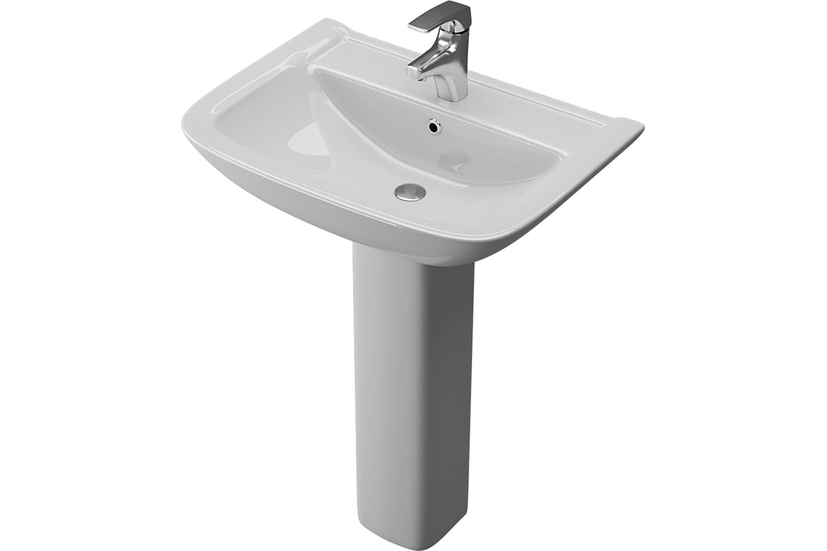 Комплект: умывальник с пьедесталом SmartSant Смарт-сити белый VT1103W ...