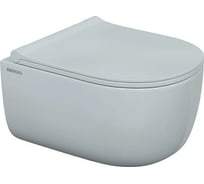 Подвесной унитаз Berges EGO Real Rimless 49 см, сиденье дюропласт Тома slim SO, микролифт быстросъем 082111RR