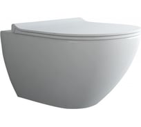 Подвесной унитаз Berges PUMA XL Rimless 55см, сиденье дюропласт Toma Slim SO, микролифт, быстросъем 082126