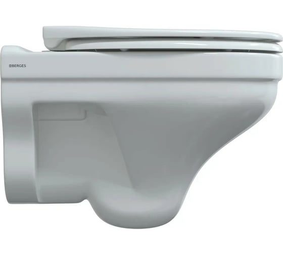 Подвесной унитаз Berges ALBIT S Rimless 52 см, сиденье Optim SO, микролифт, быстросъем 082146